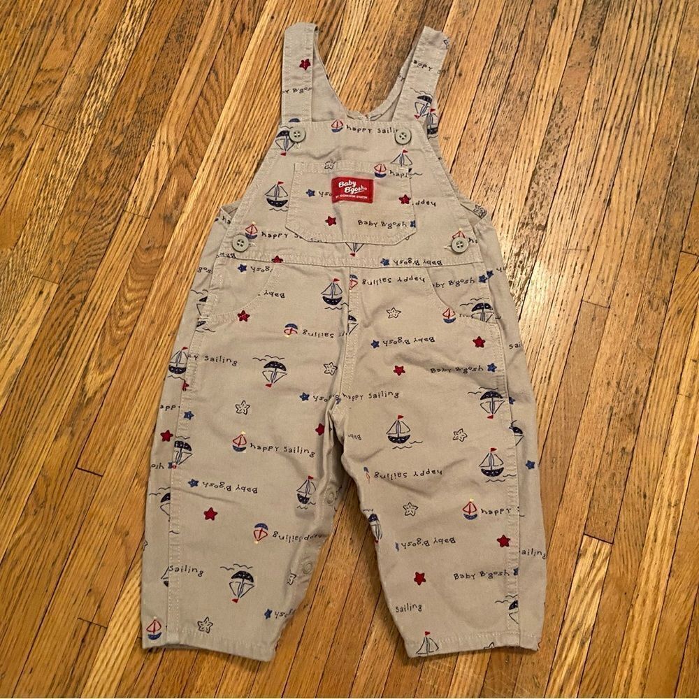 Vintage Osh Kosh B’Gosh Baby B’Gosh khaki/tan sailing/boating overalls